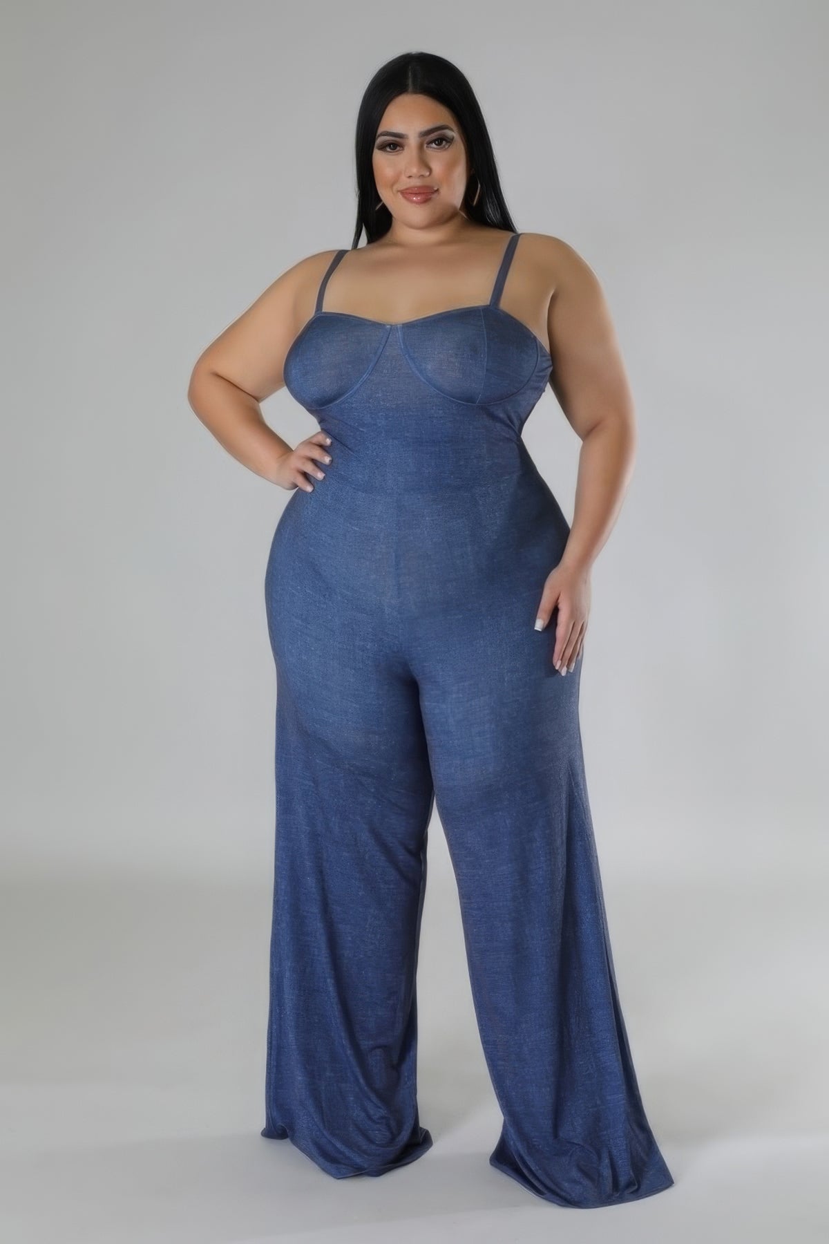 Wide Leg Stretch Jumpsuit