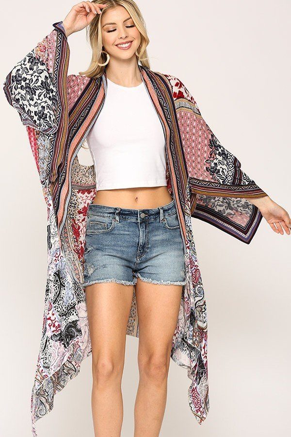 Vintage Printed Kimono