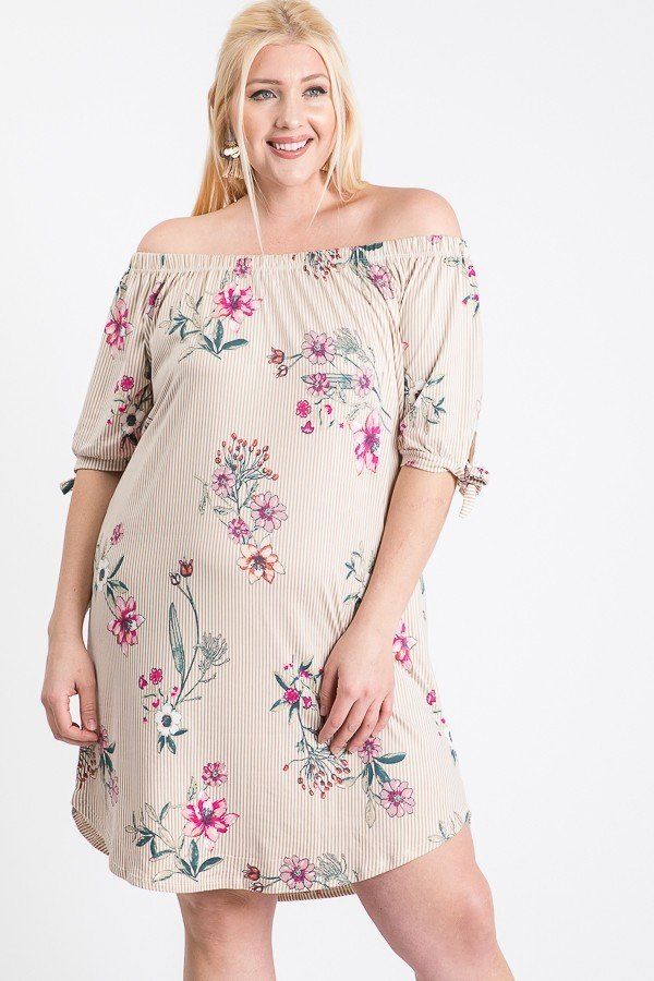 Off Shoulder Round Hem Dress