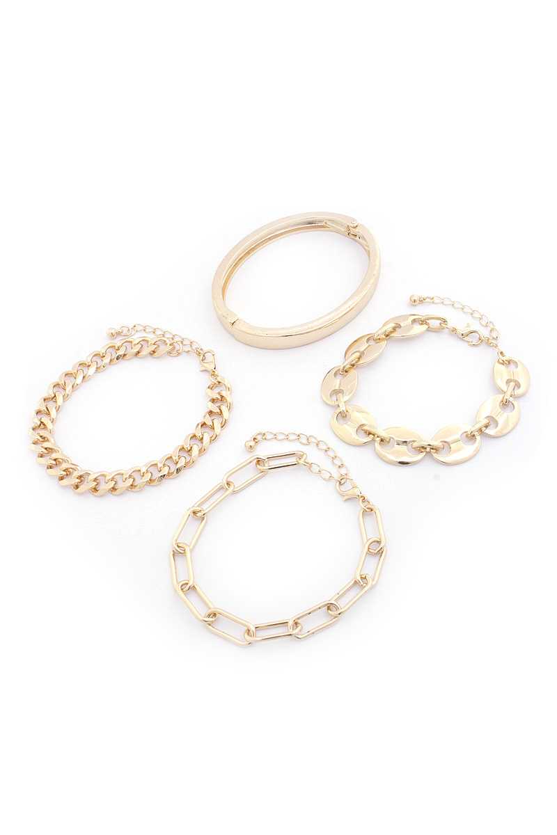 Sodajo Oval Cuban Link Bracelet Set