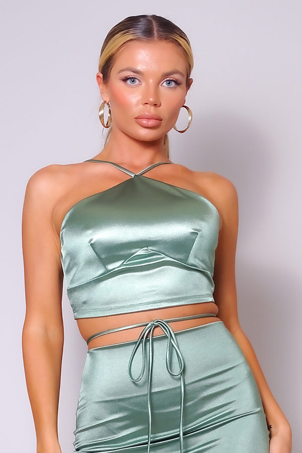 Sexy Halter Front Crop Top