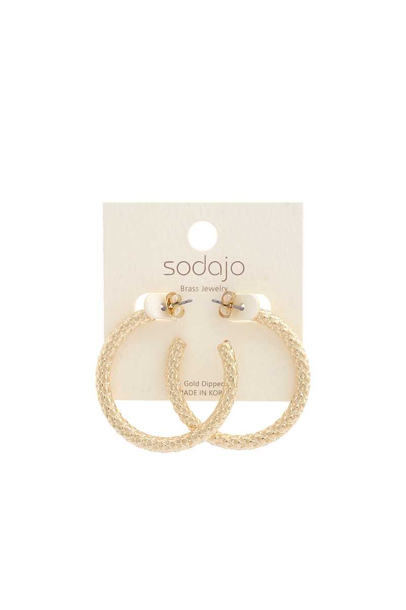 Sodajo Metal Open Hoop Earring