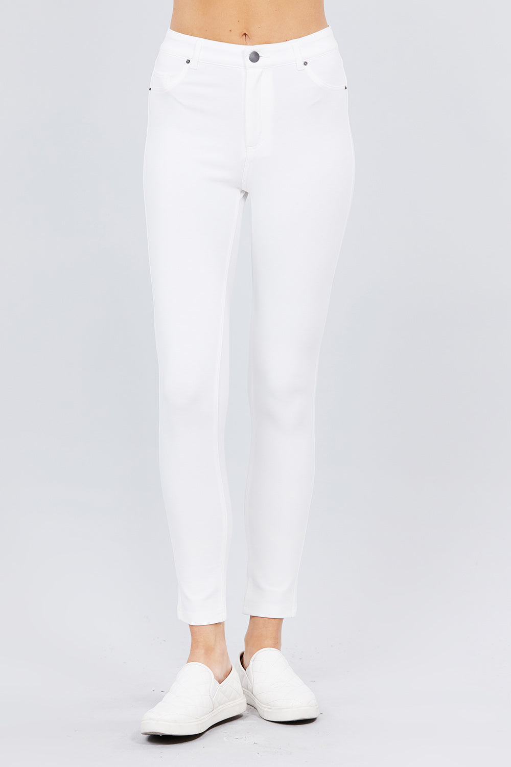 5-pockets Shape Skinny Ponte Mid-rise Pants