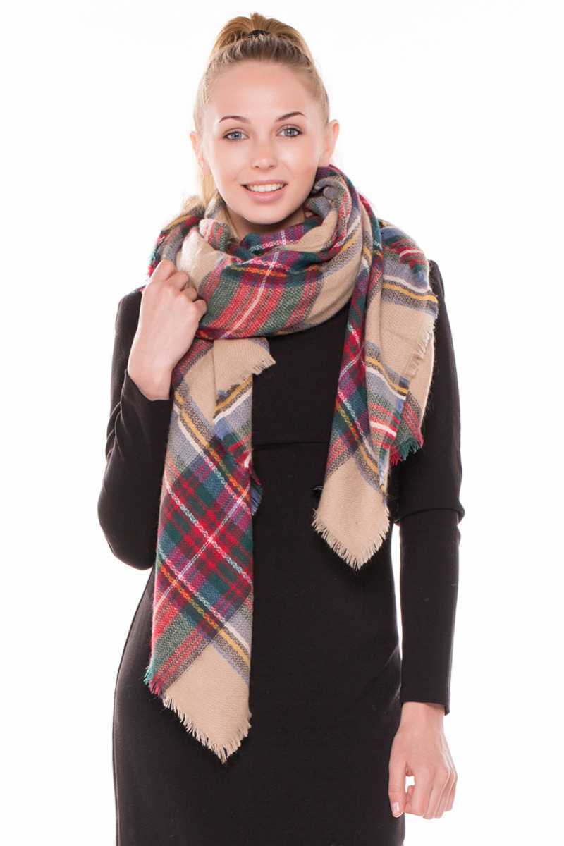 Oversized Plaid Square1 Scarf