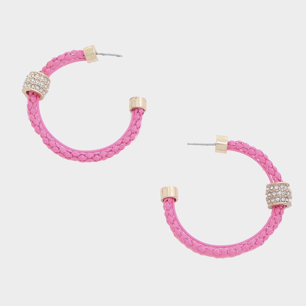 Color Texture Hoop Earring