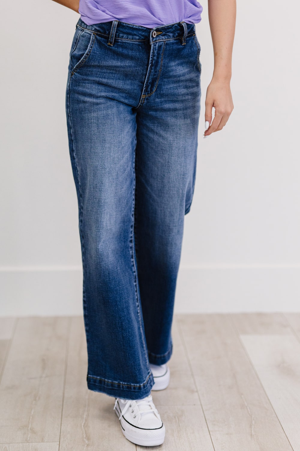 Kancan Girls Like Me Full Size Run Wide Leg Jeans